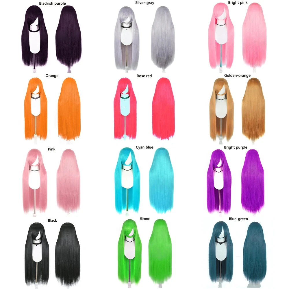 80cm Long Straight Hair Cosplay Synthetic Hair With Bangs, White, Purple,Black Pink Lolita Wig, Heat-Resistant Rose Inner Lining
80cm Long Straight Hair Cosplay Synthetic Hair With Bangs, White, Purple,Black Pink Lolita Wig, Heat-Resistant Rose Inner Lining