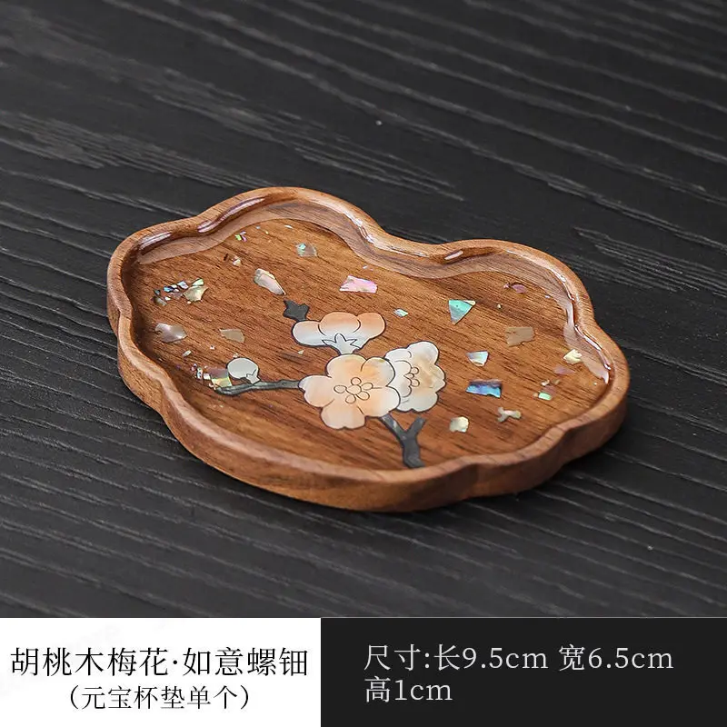 Walnut Wood Coaster with Mother of Pearl Butterfly Inlay Heat Resistant Tea Coaster Tea Ceremony Accessory Natural Wood
Walnut Wood Coaster with Mother of Pearl Butterfly Inlay Heat Resistant Tea Coaster Tea Ceremony Accessory Natural Wood