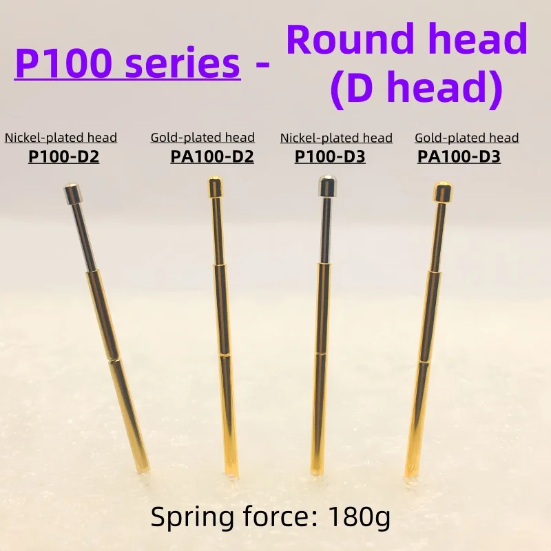 P100-D P100-D2 PCB Test Spring Test Pin Probe Test Tool 33.35mm 1.36mm 1.50mm Nickel Plating Gold Plating Round Needle Pogopin
P100-D P100-D2 PCB Test Spring Test Pin Probe Test Tool 33.35mm 1.36mm 1.50mm Nickel Plating Gold Plating Round Needle Pogopin