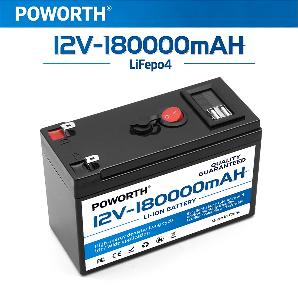 Солнечная батарея 12 В 180 Ач литиевая батарея LiFePO4 с интеллектуальным BMS для хранения солнечной энергии, транспортных средств для отдыха и морского использования
Солнечная батарея 12 В 180 Ач литиевая батарея LiFePO4 с интеллектуальным BMS для хранения солнечной энергии, транспортных средств для отдыха и морского использования