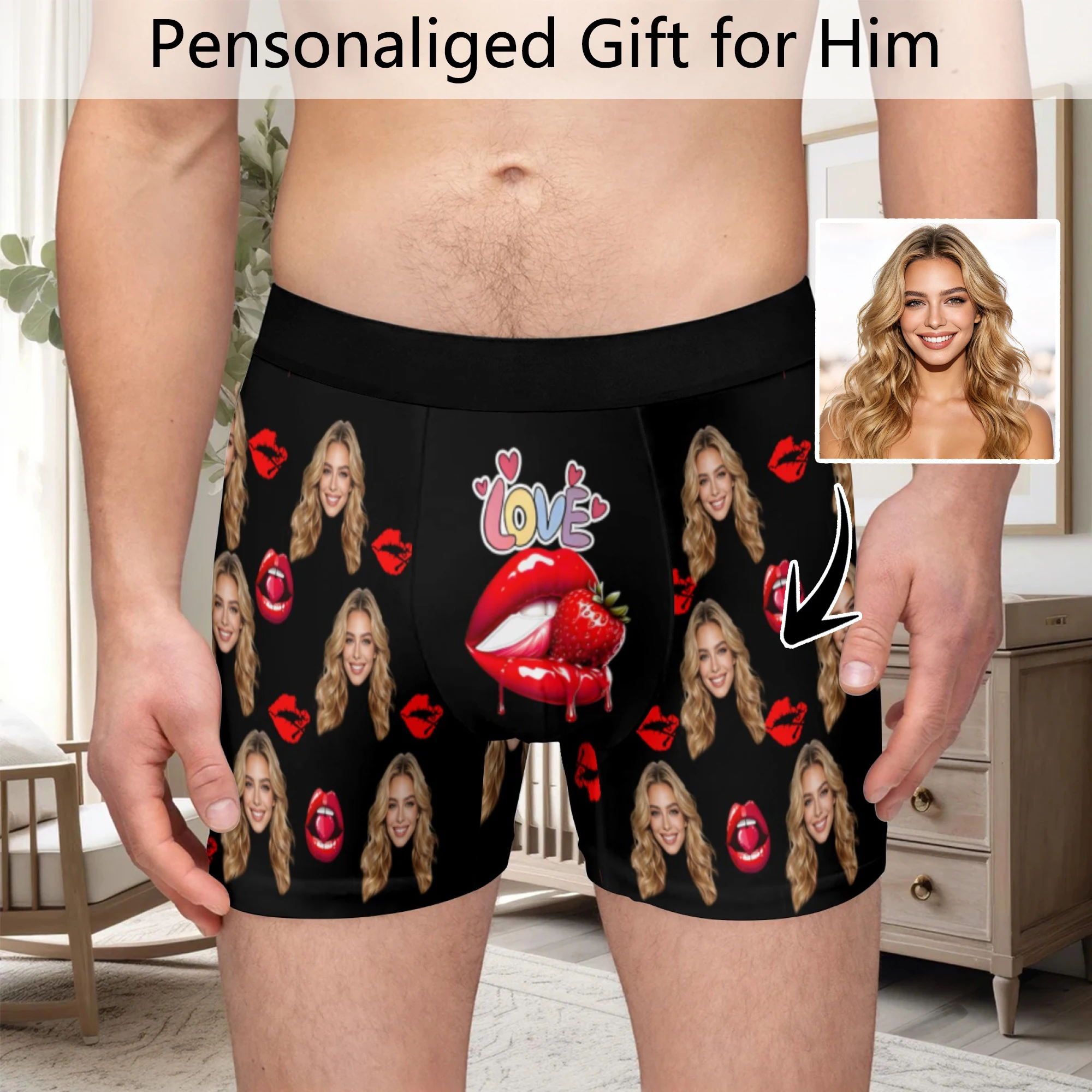 Персонализированное нижнее белье с фотографиями лиц, подарок на День святого Валентина для мужа, подарок на годовщину для отца.
Персонализированное нижнее белье с фотографиями лиц, подарок на День святого Валентина для мужа, подарок на годовщину для отца.