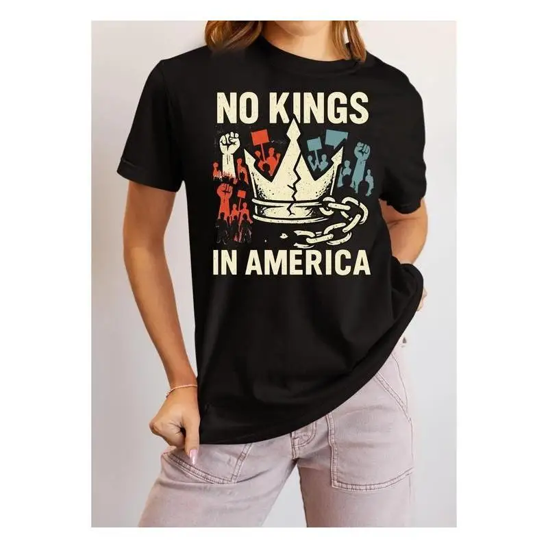 No Kings in America Graphic T-Shirt Unisex Patriotic Freedom Tee for 4th of July, Political Events or Casual Summer Wear
No Kings in America Graphic T-Shirt Unisex Patriotic Freedom Tee for 4th of July, Political Events or Casual Summer Wear