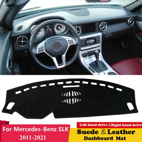 For Mercedes-Benz SLC SLK 2011-2021 300 200 350 250 R172 Leather Dashmat Suede Dashboard Cover Pad Dash Mat Carpet Car-Styling
