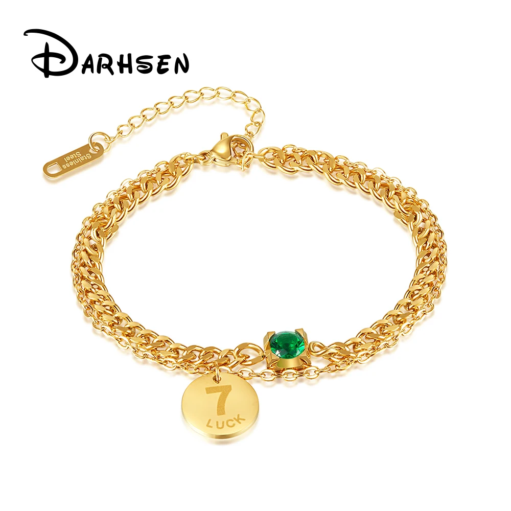 DARHSEN Female Women Green Cubic Zircon Statement Bracelets Bangles Ins Style Fashion Jewelry Gold Color Stainless Steel
DARHSEN Female Women Green Cubic Zircon Statement Bracelets Bangles Ins Style Fashion Jewelry Gold Color Stainless Steel