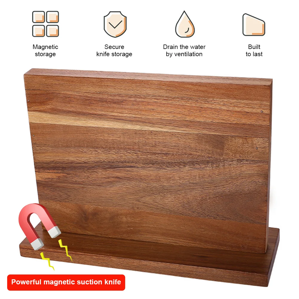 Magnetic Wooden Knife Holder Double-Sided Knife Display Rack Knife Set Holder Stand for Kitchen Counter Multifunctional Storage
Magnetic Wooden Knife Holder Double-Sided Knife Display Rack Knife Set Holder Stand for Kitchen Counter Multifunctional Storage