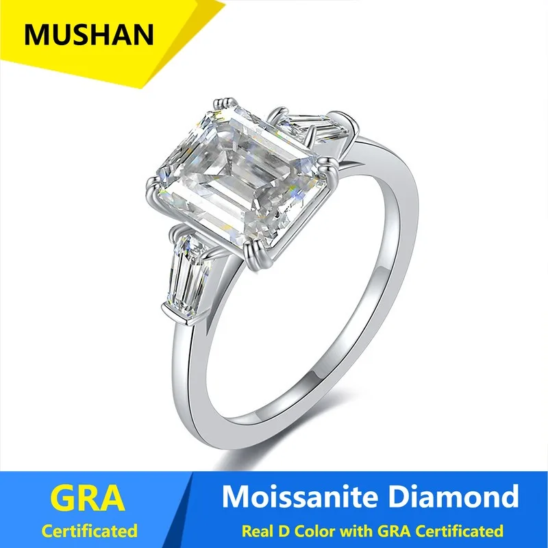 MUSHAN Luxury Jewelry 925 Sterling Silver Ring Band Women GRA Certificated Moissanite Diamond Emerald D Color Rings Fine Jewelry
MUSHAN Luxury Jewelry 925 Sterling Silver Ring Band Women GRA Certificated Moissanite Diamond Emerald D Color Rings Fine Jewelry