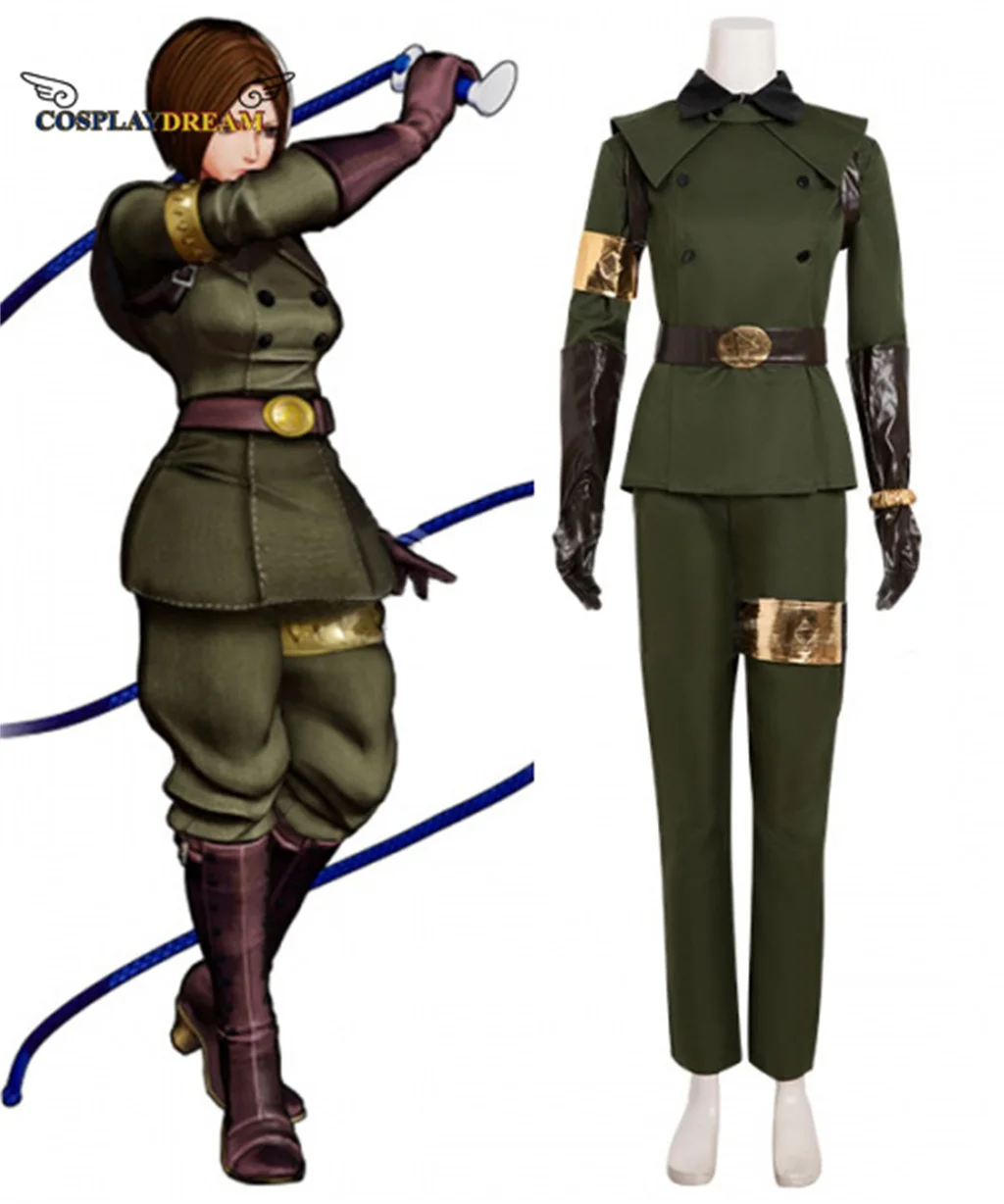 The King of Fighters XV Whip Cosplay Costume WHIP Combat Suit Green Uniform Suit Adult Ladies Uniform Military Uniform Full Set
The King of Fighters XV Whip Cosplay Costume WHIP Combat Suit Green Uniform Suit Adult Ladies Uniform Military Uniform Full Set