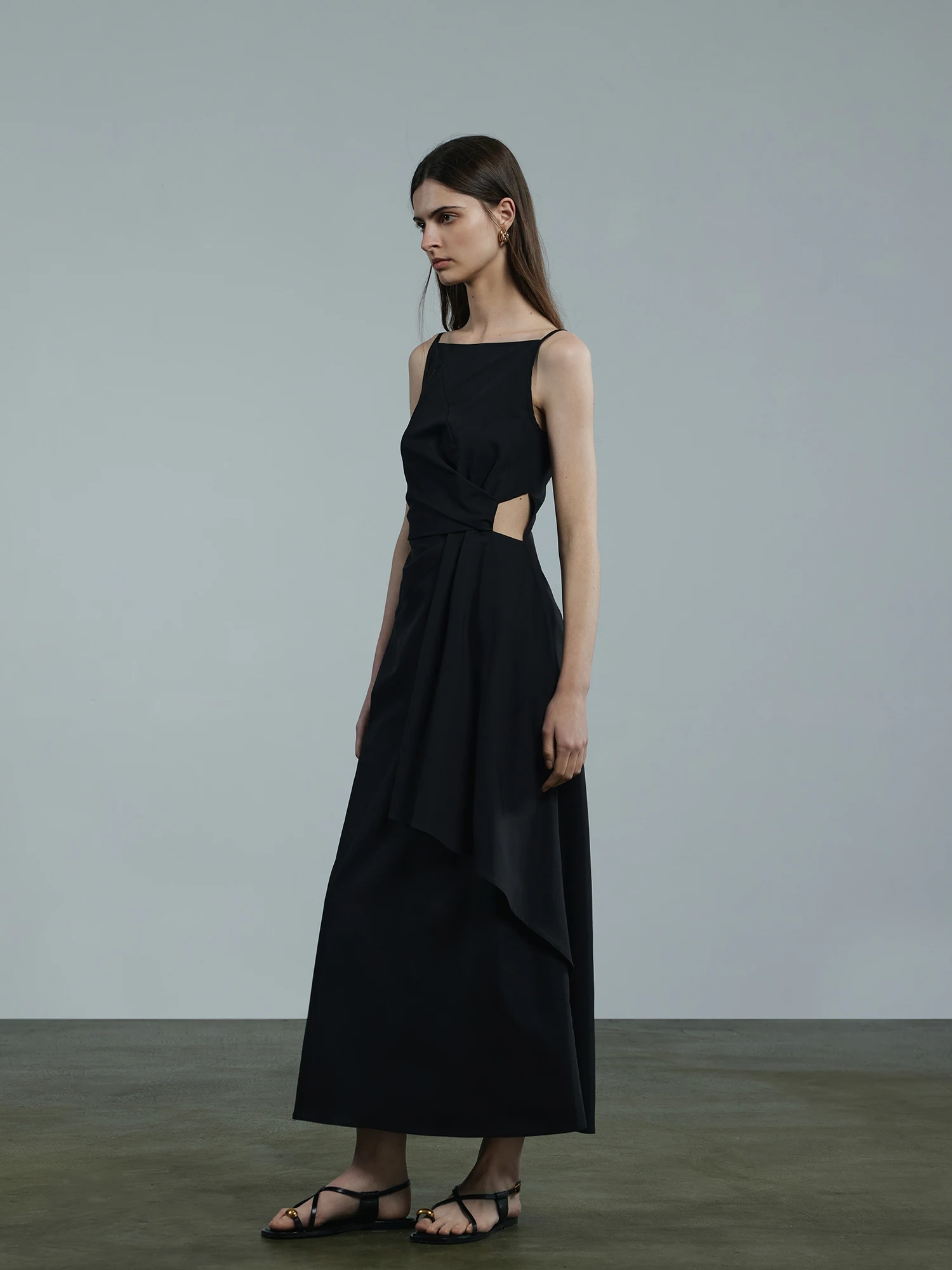Elegant Openroles Hollow out Knot Design Strap Dress Women's Black High Waist Slimming Long Dress Bamboo Fiber Summer Dress
Elegant Openroles Hollow out Knot Design Strap Dress Women's Black High Waist Slimming Long Dress Bamboo Fiber Summer Dress