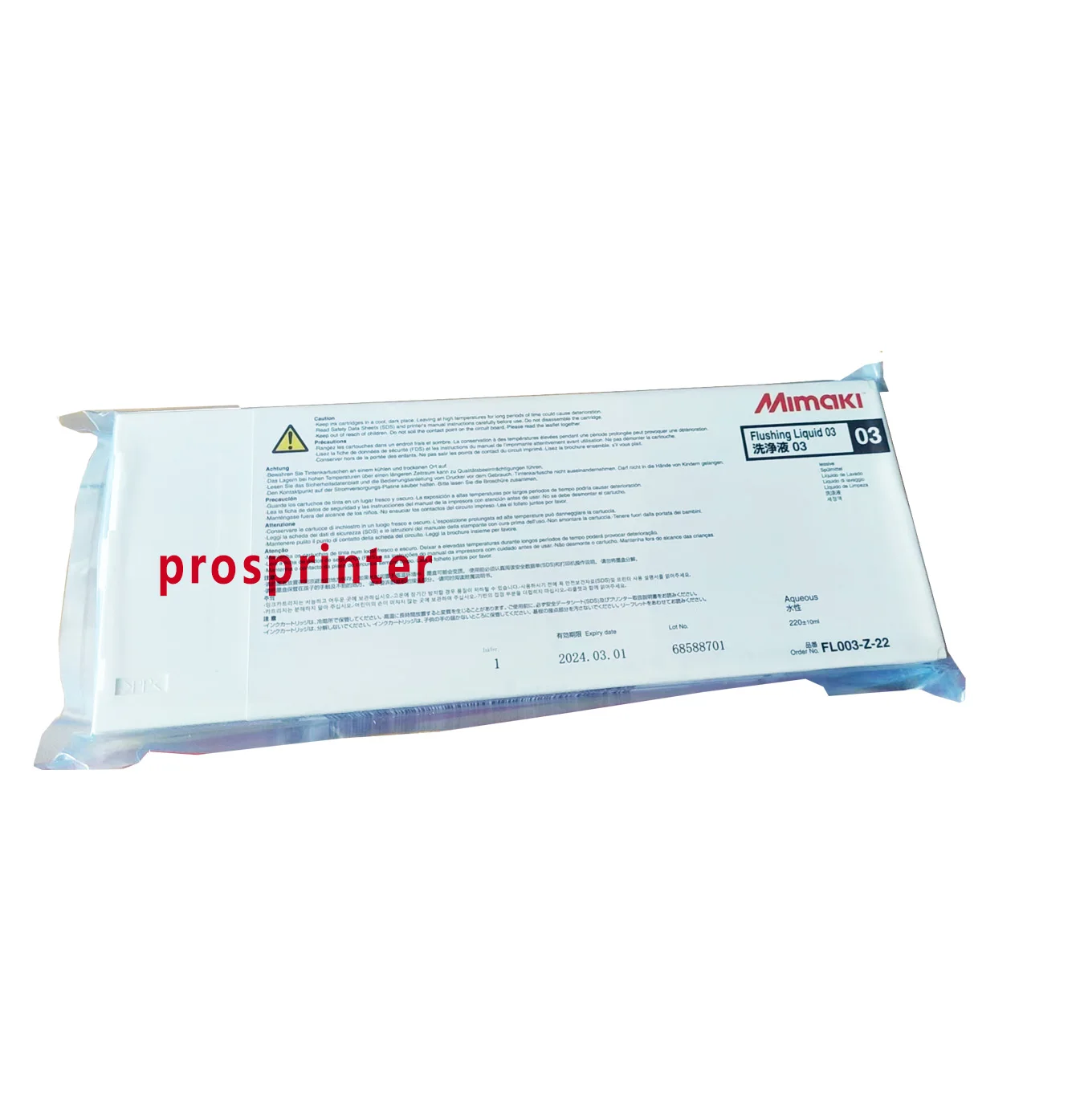 FL003-Z-22 200ml Original Mimaki Flushing Liquid 03 for Mimaki JV, CJV, TS and TPC Series Printers
FL003-Z-22 200ml Original Mimaki Flushing Liquid 03 for Mimaki JV, CJV, TS and TPC Series Printers