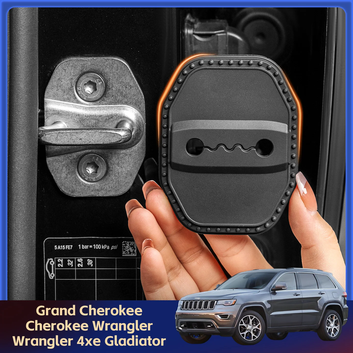 2/4Pcs Silicone Car Door Lock Cover Protective Decoration Case For Jeep Grand Cherokee Cherokee Wrangler Wrangler 4xe Gladiator
2/4Pcs Silicone Car Door Lock Cover Protective Decoration Case For Jeep Grand Cherokee Cherokee Wrangler Wrangler 4xe Gladiator