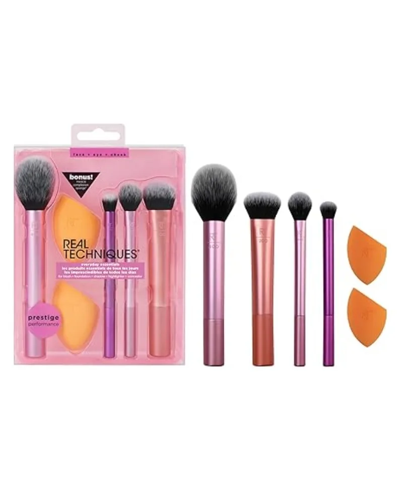 Real Techniques 6-piece set with 4 brushes and 2 sponges for foundation, blush, bronzer, contour, eyeshadow and powder, vegan
Real Techniques 6-piece set with 4 brushes and 2 sponges for foundation, blush, bronzer, contour, eyeshadow and powder, vegan