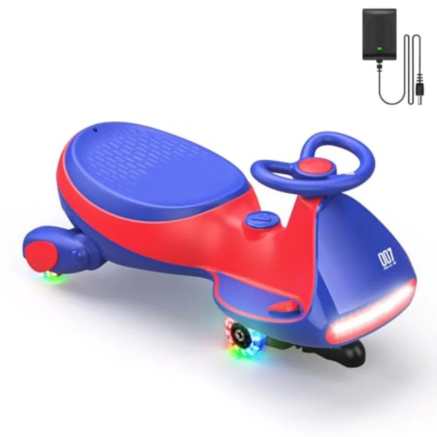 N7 Pro Electric Wiggle Car with Pedal, Rechargeable Battery, CyberWiggle, 2 in 1 Swing Car, 2 Speeds Max 4 Mph, Anti-Rollover, Flashing Wheels, Bluetooth, Ages 3+, 150 Lbs, Blue
N7 Pro Electric Wiggle Car with Pedal, Rechargeable Battery, CyberWiggle, 2 in 1 Swing Car, 2 Speeds Max 4 Mph, Anti-Rollover, Flashing Wheels, Bluetooth, Ages 3+, 150 Lbs, Blue