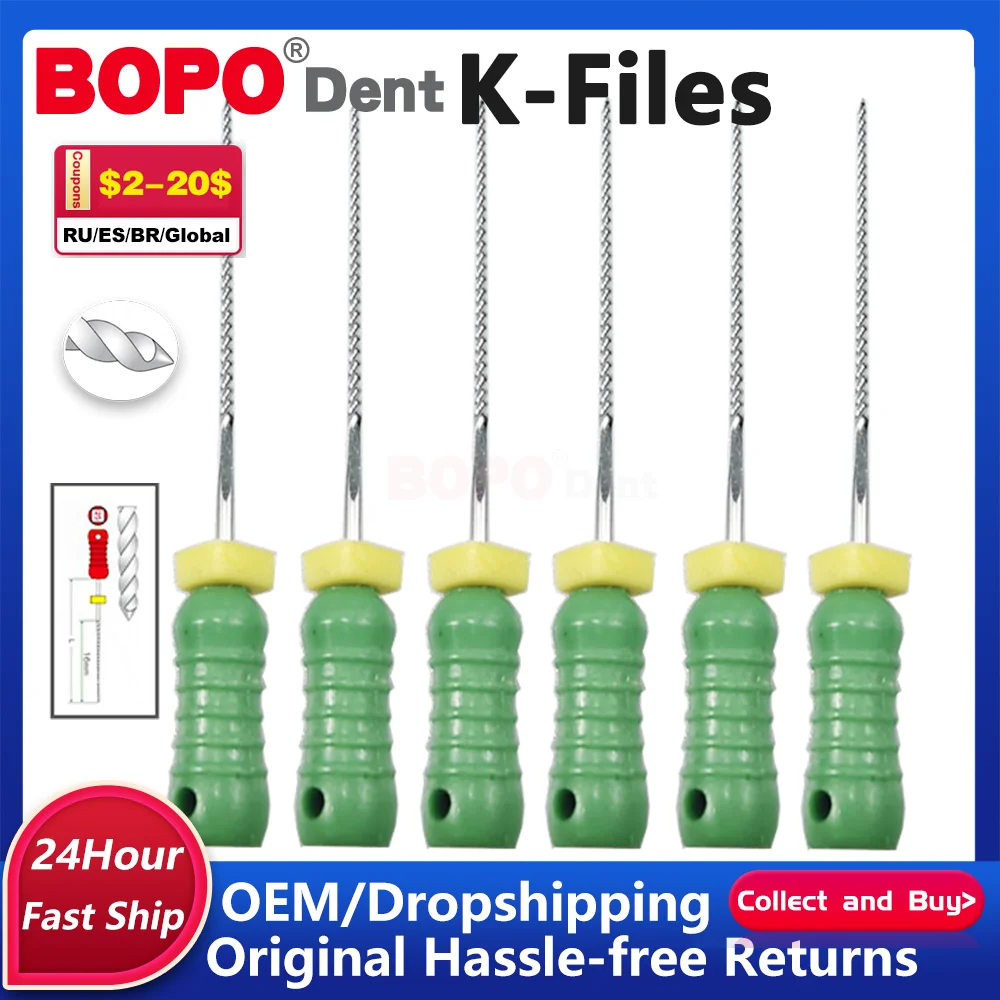 Hand Dental K File Root Canal Treatment Instrument Stainless Steel Endodontic File K Type Professional Dentistry Tools Reusable
Hand Dental K File Root Canal Treatment Instrument Stainless Steel Endodontic File K Type Professional Dentistry Tools Reusable