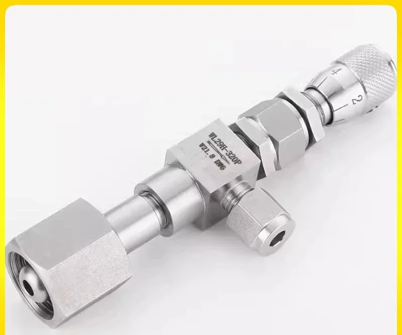 Stainless steel cylinder sampling valve micro adjustment needle valve WL24H-320P flow G5/8 W21.8
Stainless steel cylinder sampling valve micro adjustment needle valve WL24H-320P flow G5/8 W21.8
