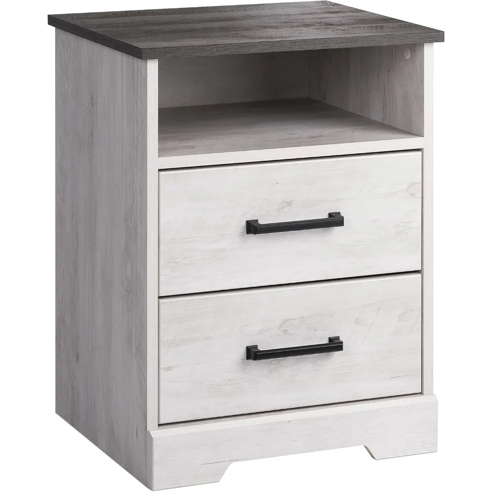 Rustic Ridge Farmhouse Bedroom Nightstand with 2 Drawers and an Open Cubby, Wooden Bedside Table for Bedroom, Office, or Living
Rustic Ridge Farmhouse Bedroom Nightstand with 2 Drawers and an Open Cubby, Wooden Bedside Table for Bedroom, Office, or Living