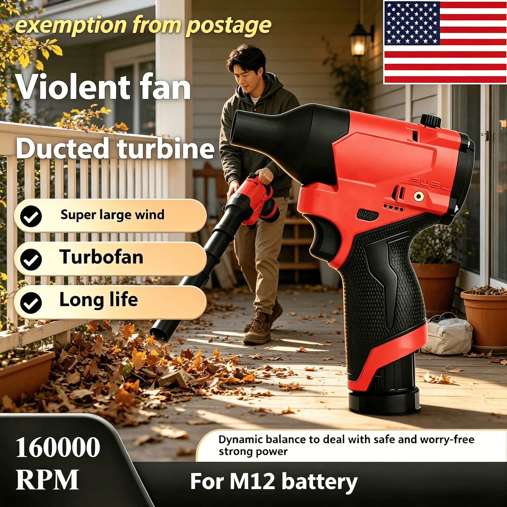 Outdoor & Garden Cleaning Air Blower | Brushless High-Speed Duster Tool for Milwaukee M12
Outdoor & Garden Cleaning Air Blower | Brushless High-Speed Duster Tool for Milwaukee M12