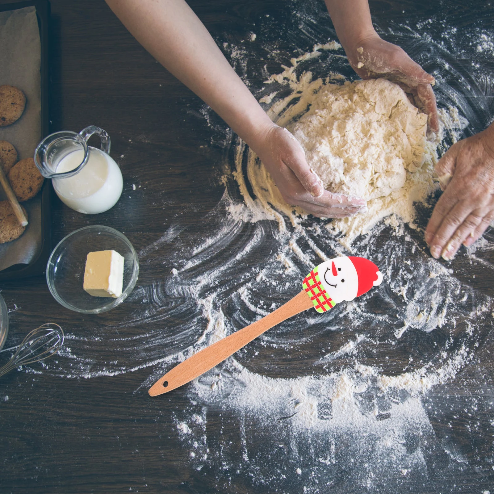 4Pcs Christmas Themed Silicone Spatula Wood Handle Baking Scrapers Portable Cake Cream Scrapers Household Kitchen Tools
4Pcs Christmas Themed Silicone Spatula Wood Handle Baking Scrapers Portable Cake Cream Scrapers Household Kitchen Tools