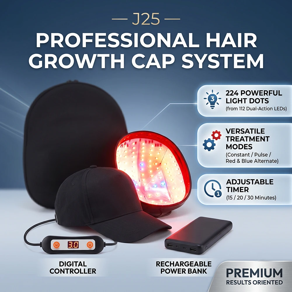 Red Blue Light Hair Growth Cap 224 LED Scalp Therapy Helmet USB Rechargeable Anti Hair Loss Regrowth Hat Timer Display
Red Blue Light Hair Growth Cap 224 LED Scalp Therapy Helmet USB Rechargeable Anti Hair Loss Regrowth Hat Timer Display