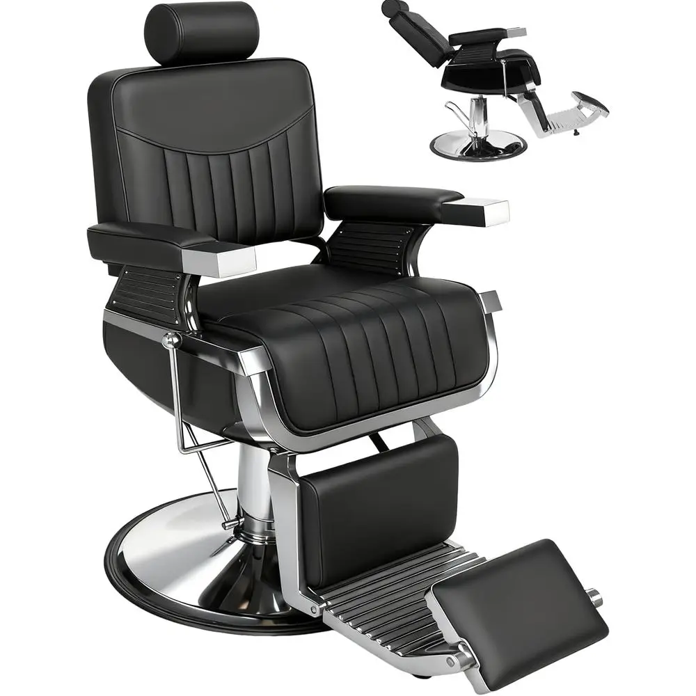 Heavy-Duty Reclining Salon Chair for Barbershops and Stylists, Carbon Black
Heavy-Duty Reclining Salon Chair for Barbershops and Stylists, Carbon Black