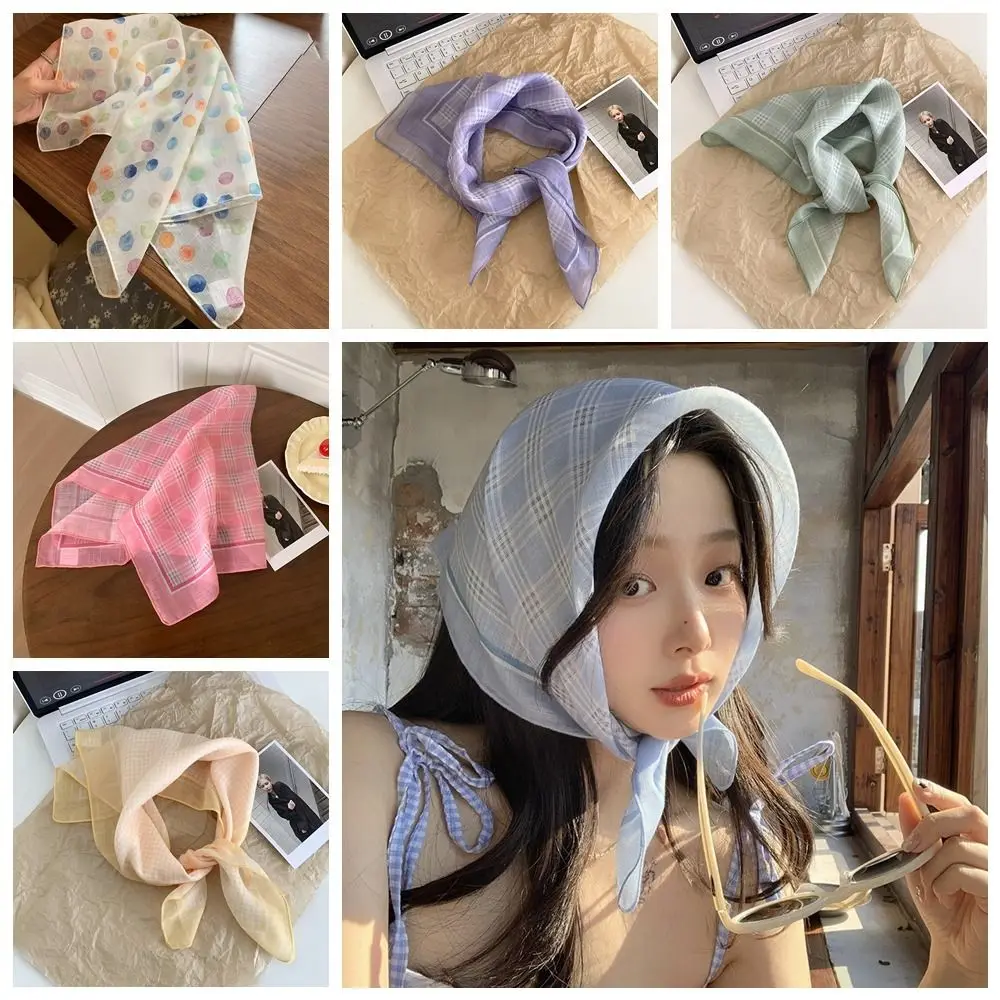 Cute Pastoral Style Summer Triangle Headscarf Lattice Silk Fresh Floral Headband Polka Dot French Women Hair Band Girls
Cute Pastoral Style Summer Triangle Headscarf Lattice Silk Fresh Floral Headband Polka Dot French Women Hair Band Girls