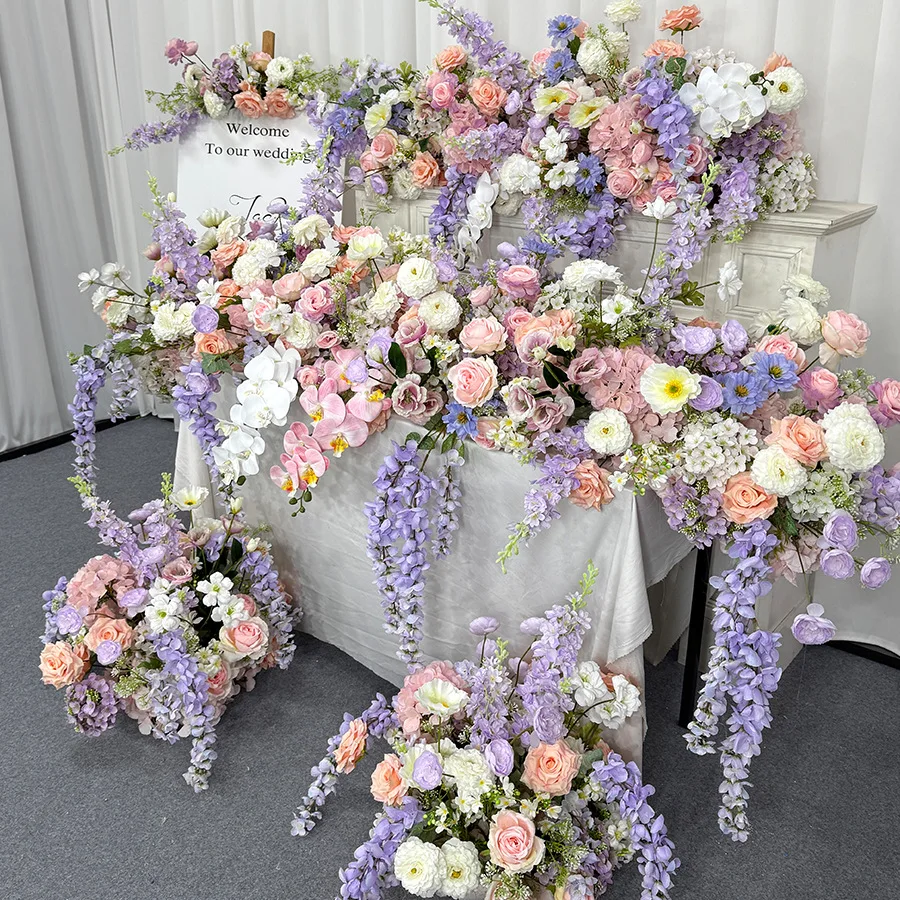 NEW Purple Pink Rose Wisteria Flower Row Table Flower Wedding Road Lead Silk Flower Ball T Stage Deco Event Layout Flower
NEW Purple Pink Rose Wisteria Flower Row Table Flower Wedding Road Lead Silk Flower Ball T Stage Deco Event Layout Flower