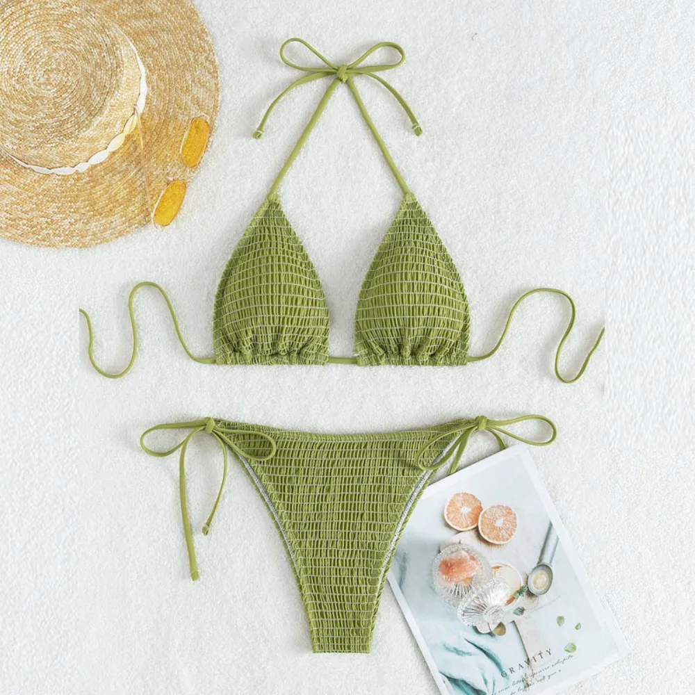 2025 Trendy Halter Bikini Set - Women's Printed Tie-Front Swimsuit, High Cut Bottom for Beach Party, Bikinis de Mujer
2025 Trendy Halter Bikini Set - Women's Printed Tie-Front Swimsuit, High Cut Bottom for Beach Party, Bikinis de Mujer