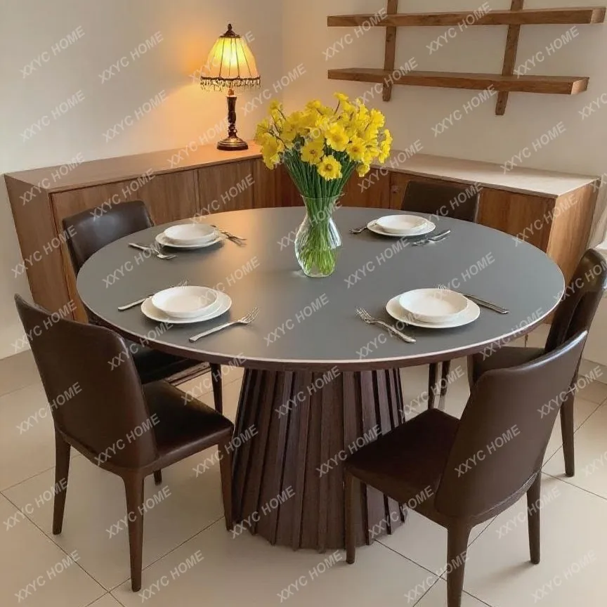H2H solid wood log high-end round table modern simple home
H2H solid wood log high-end round table modern simple home