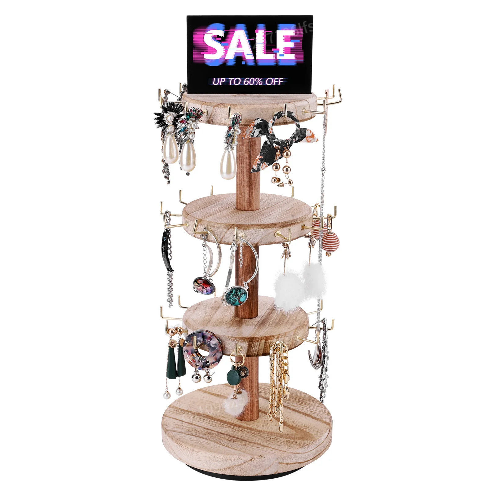Rotatable Wooden Craft Jewelry Holder Bracelet Display Stand Jewelry Display Holder Bracelet Keychain Display Stands for Selling
Rotatable Wooden Craft Jewelry Holder Bracelet Display Stand Jewelry Display Holder Bracelet Keychain Display Stands for Selling