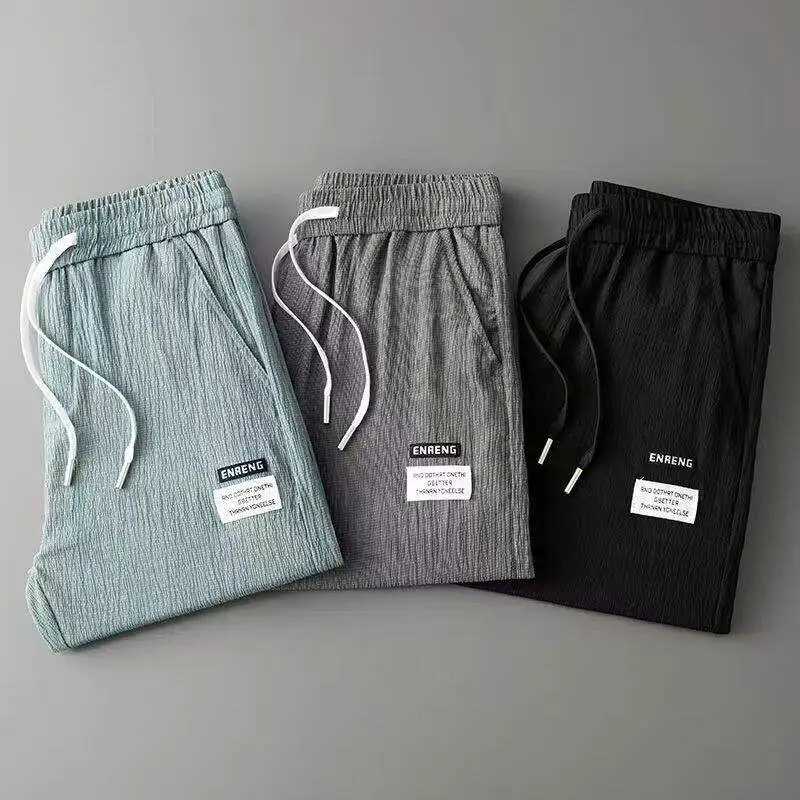 Men's Summer Sportswear Quick Dry Lightweight Breathable Ice Silk Cuffed Pants Straight Leg Casual Trousers for Work
Men's Summer Sportswear Quick Dry Lightweight Breathable Ice Silk Cuffed Pants Straight Leg Casual Trousers for Work