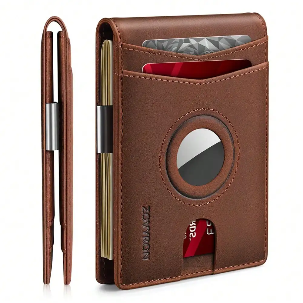 Men's Leather Wallet, Minimalist RFID Blocking Pop-up Card Holder with ID Window and Cash Slot
Men's Leather Wallet, Minimalist RFID Blocking Pop-up Card Holder with ID Window and Cash Slot