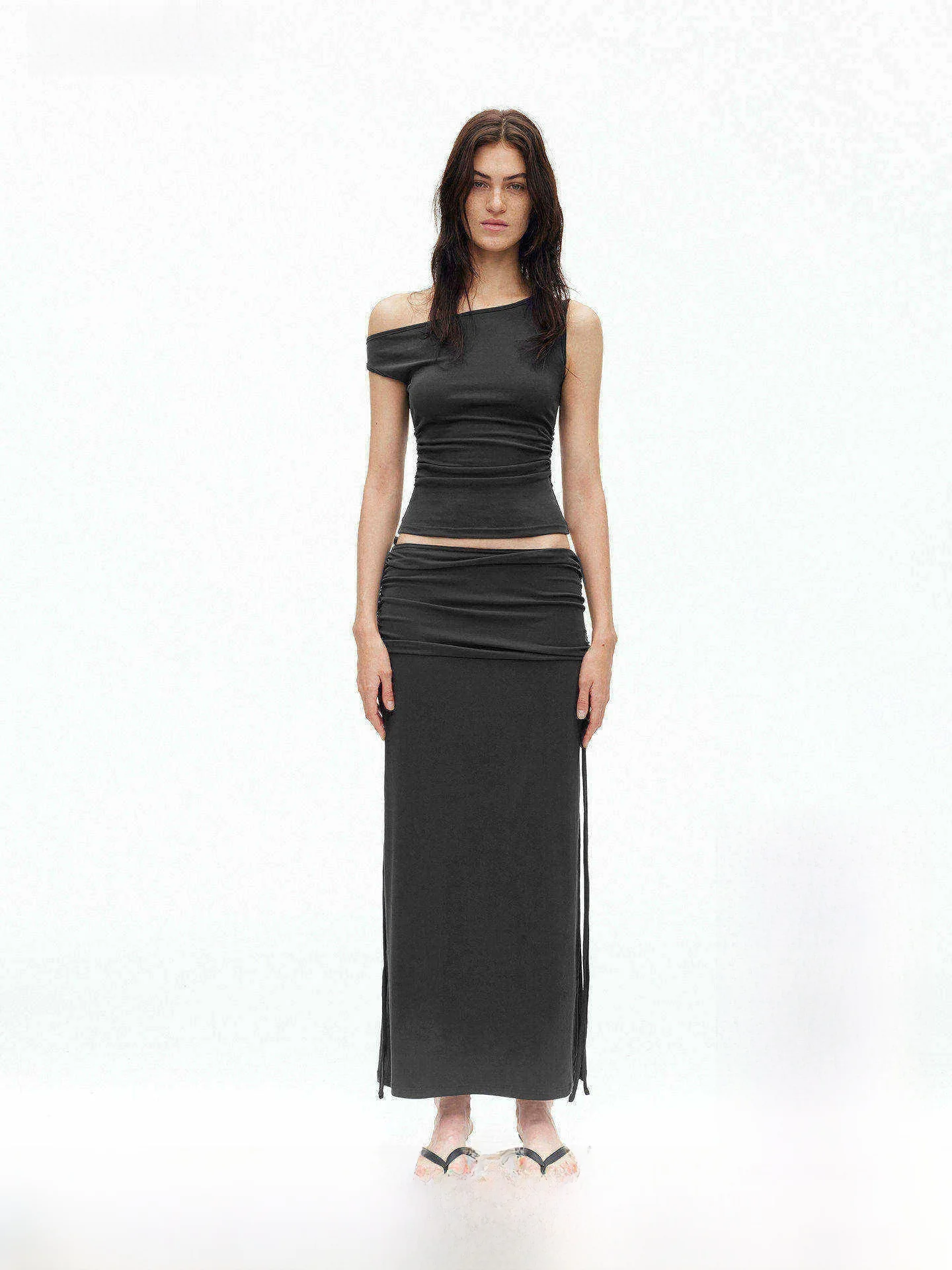 AFTADAWN Lenzing Modal Elastic Slim Fit Diagonal Shoulder Top Gathered Lightweight Split Mid-Length Half Skirt Women's Fashio...
AFTADAWN Lenzing Modal Elastic Slim Fit Diagonal Shoulder Top Gathered Lightweight Split Mid-Length Half Skirt Women's Fashio...