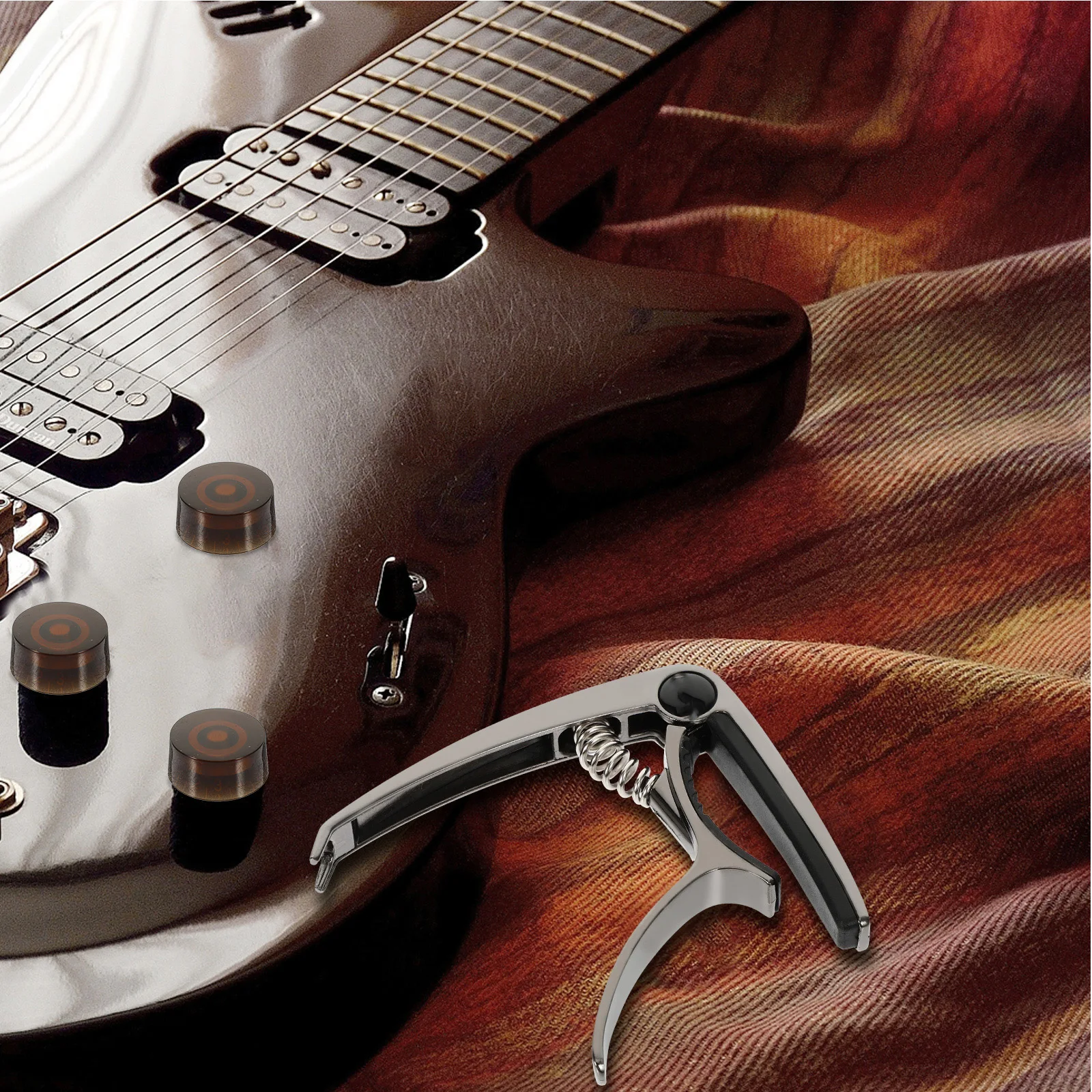 Adjustable Guitar Capo Even Pressure Smooth Clamping Folk Country Music Key Changer Clip for Acoustic Electric String Guitars
Adjustable Guitar Capo Even Pressure Smooth Clamping Folk Country Music Key Changer Clip for Acoustic Electric String Guitars