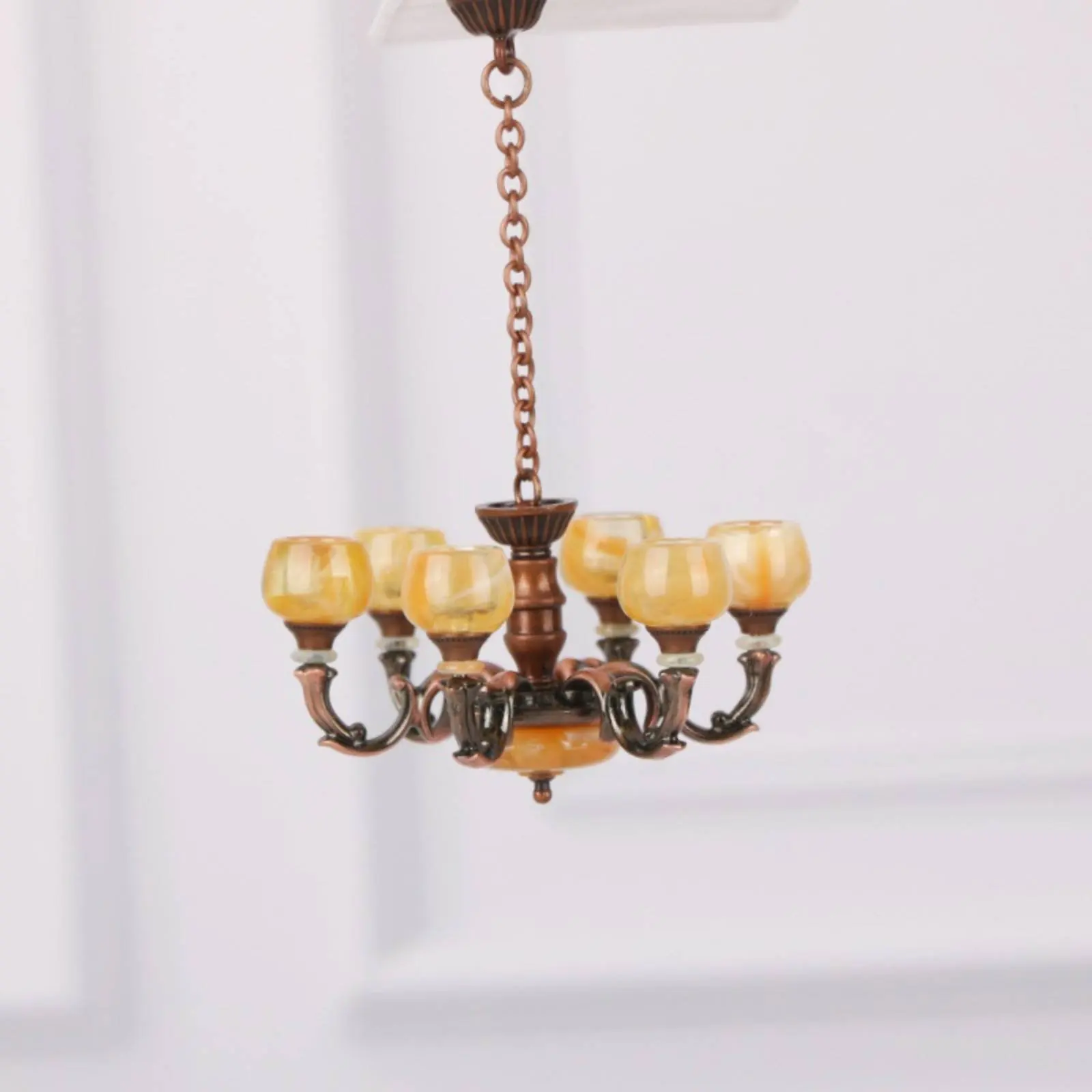Dollhouse Ceiling Lamp Alloy Material Dollhouse Chandelier Vintage Design Chandelier Model Warm Radiance Miniature Hanging Lamp
Dollhouse Ceiling Lamp Alloy Material Dollhouse Chandelier Vintage Design Chandelier Model Warm Radiance Miniature Hanging Lamp