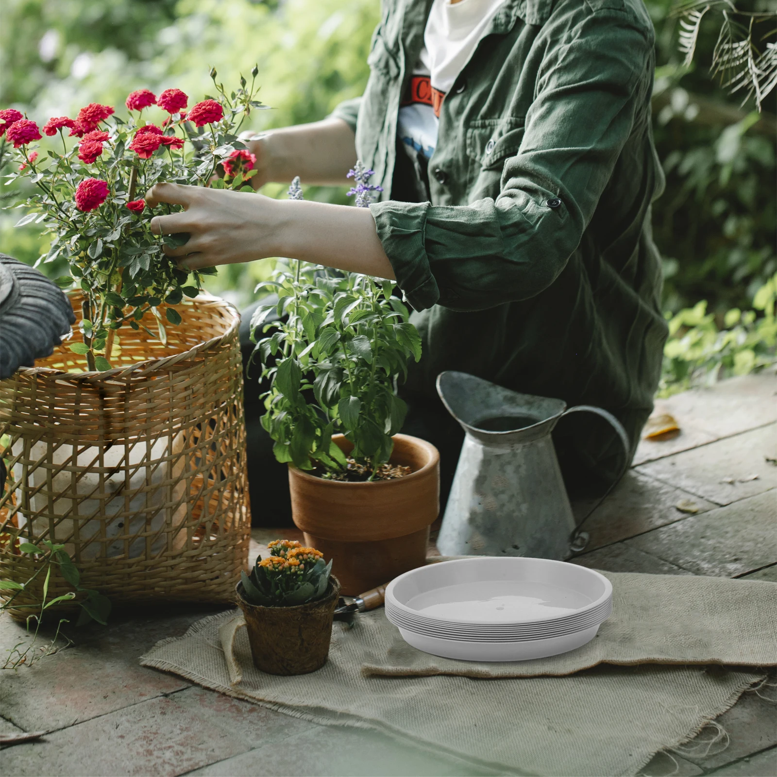 20Pcs Plant Drainage Tray Plastic Saucers for Potted Plants Garden Holder Plants Water Catcher Tray Plant Saucer 
20Pcs Plant Drainage Tray Plastic Saucers for Potted Plants Garden Holder Plants Water Catcher Tray Plant Saucer