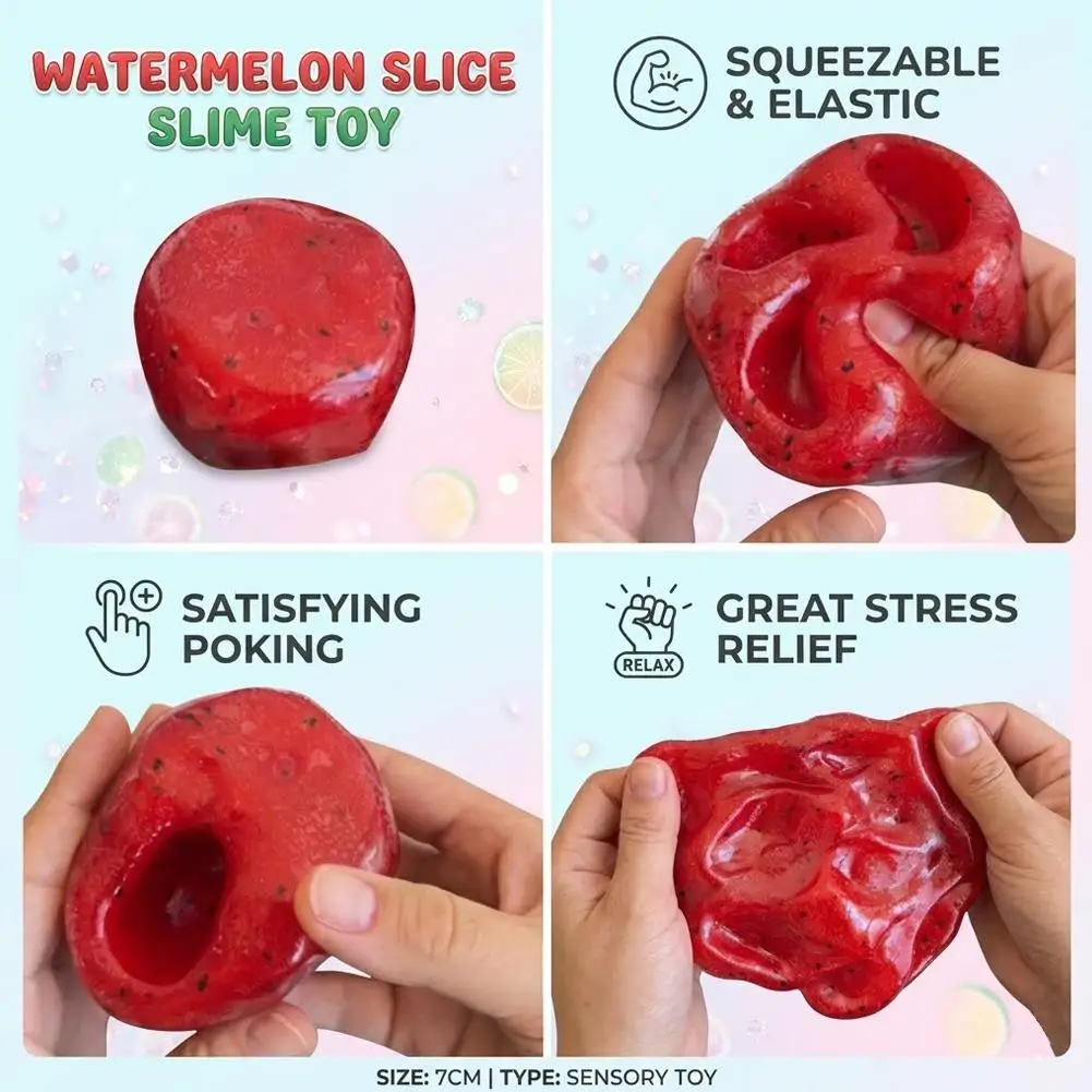 Watermelon Slushy Squishy Toy Sensory Anti Stress Ball Soft Jelly Squeeze Toys Cute Office Desk Fidget Gag Gifts for Kids Adults
Watermelon Slushy Squishy Toy Sensory Anti Stress Ball Soft Jelly Squeeze Toys Cute Office Desk Fidget Gag Gifts for Kids Adults