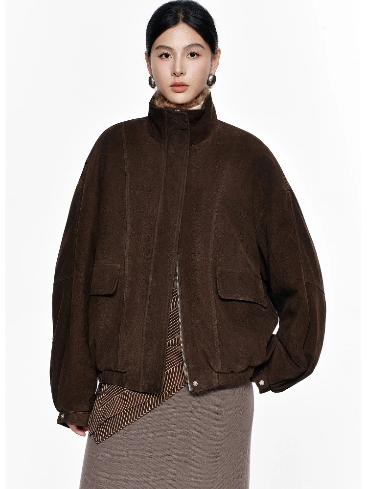 Natural Wool Genuine Leather Jackets for Women Autumn Winter 2026 New High-end Simple Stand Collar Real Goatskin Camel Down Coat
Natural Wool Genuine Leather Jackets for Women Autumn Winter 2026 New High-end Simple Stand Collar Real Goatskin Camel Down Coat