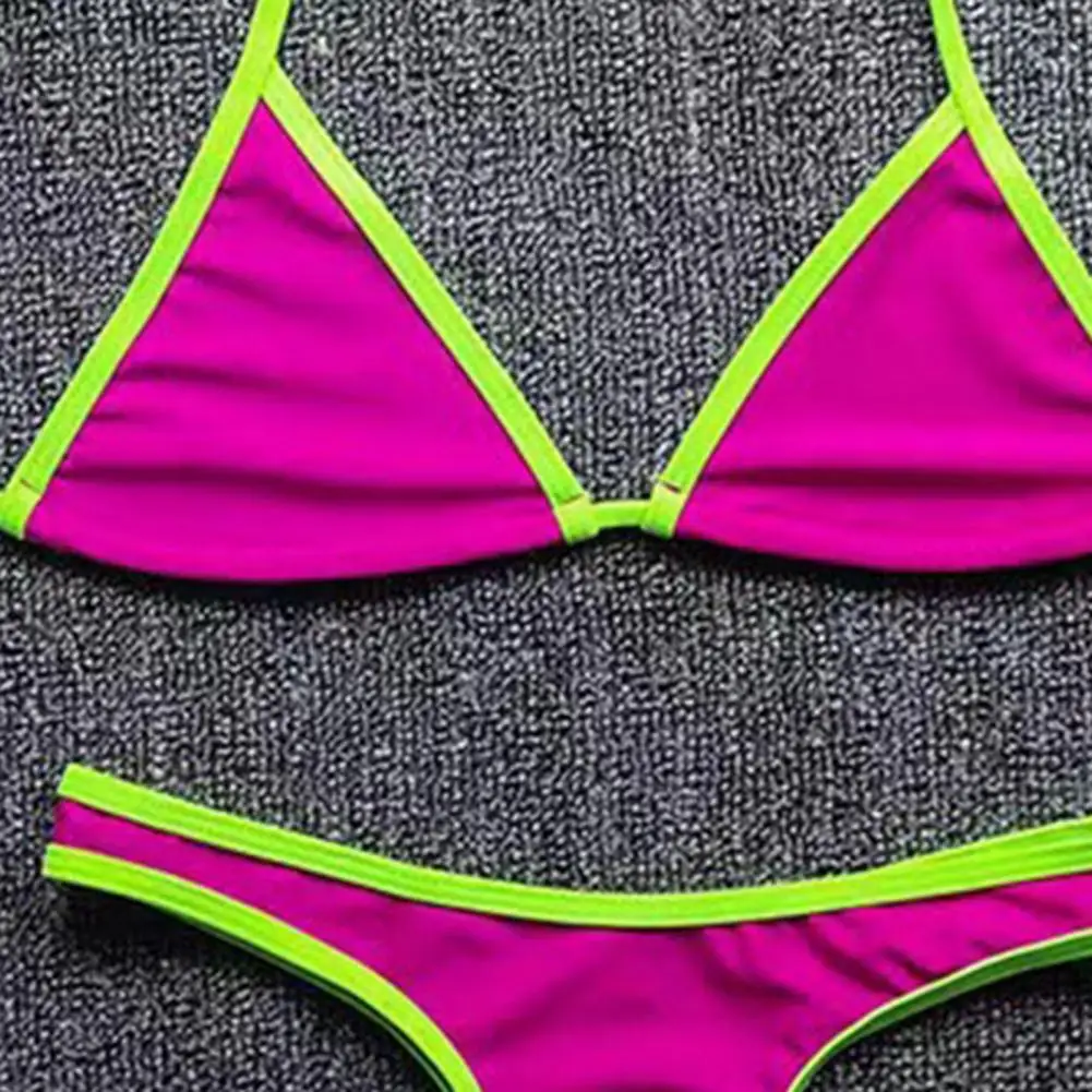 Women Triangle Bikini Set,Contrast Color Swimsuit, Summer Two Piece Sexy Contrast Color Bathing Suit for Beach Pool Party
Women Triangle Bikini Set,Contrast Color Swimsuit, Summer Two Piece Sexy Contrast Color Bathing Suit for Beach Pool Party