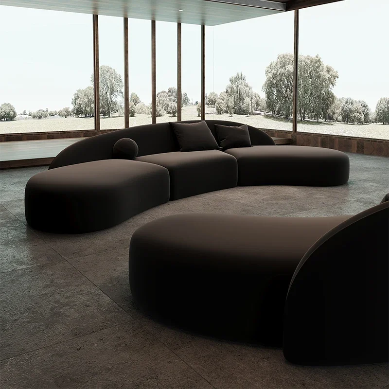 Italian minimalist curved sofa special-shaped beauty salon office rest area reception hotel lobby meeting guests for negotiation
Italian minimalist curved sofa special-shaped beauty salon office rest area reception hotel lobby meeting guests for negotiation