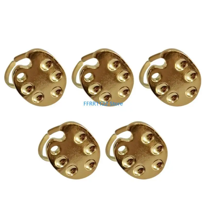 Y1UF 1/5 Pcs Small Art Color Palette Finger Ring Gel Polish Painting Plate Fingertip Manicure Palette Ring Easy to Use
Y1UF 1/5 Pcs Small Art Color Palette Finger Ring Gel Polish Painting Plate Fingertip Manicure Palette Ring Easy to Use