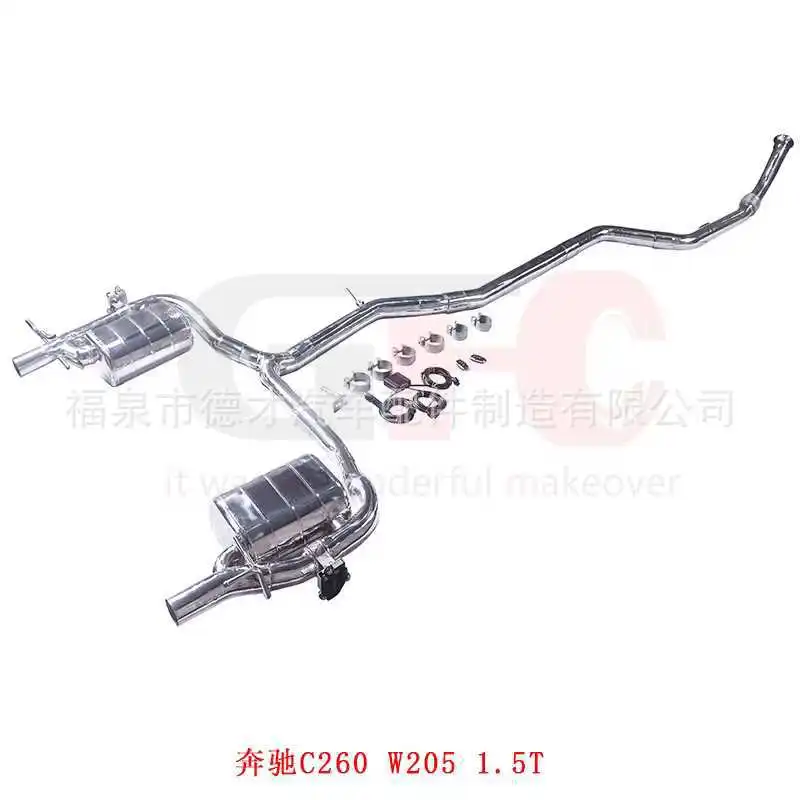 Suitable for Mercedes-Benz C260.1.5T W205 modified middle and tail electronic valve exhaust pipe double exhaust system
Suitable for Mercedes-Benz C260.1.5T W205 modified middle and tail electronic valve exhaust pipe double exhaust system