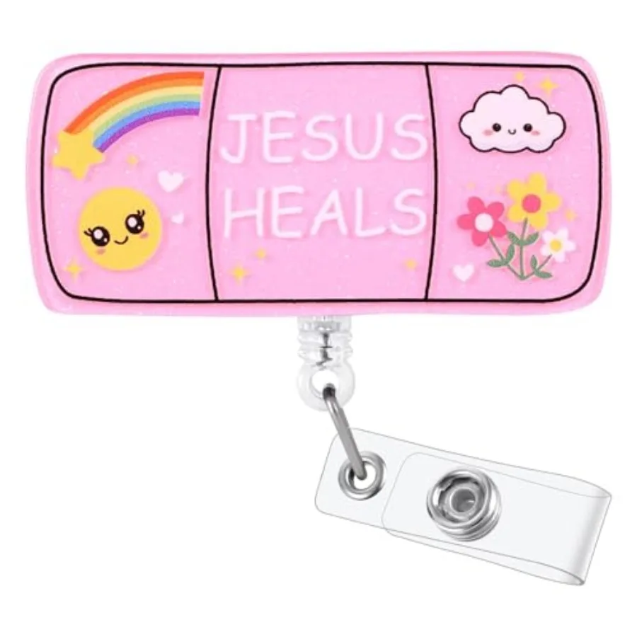 Funny Nurse Badge Reel, Cute Pink Bandaid Retractable ID Card Pediatric Badge Holder, Name Tag Medical Work Badge Clip for RN C
Funny Nurse Badge Reel, Cute Pink Bandaid Retractable ID Card Pediatric Badge Holder, Name Tag Medical Work Badge Clip for RN C