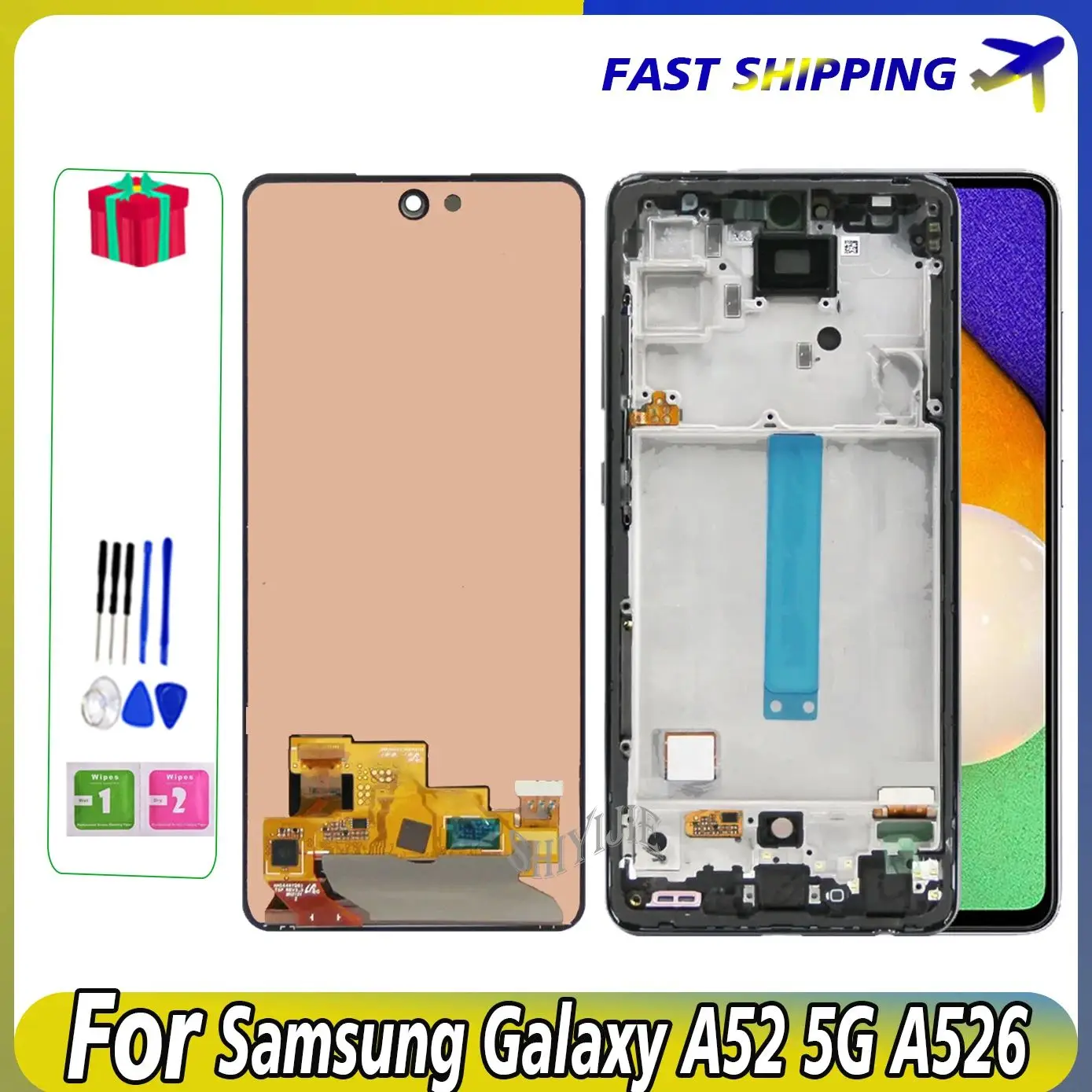 6,5 "AMOLED ЖК-дисплей для Samsung Galaxy A52 5G SM-A526B ЖК-дисплей с цифровым преобразователем сенсорного экрана SM-A526B/DS A526, сборка протестирована
6,5 "AMOLED ЖК-дисплей для Samsung Galaxy A52 5G SM-A526B ЖК-дисплей с цифровым преобразователем сенсорного экрана SM-A526B/DS A526, сборка протестирована