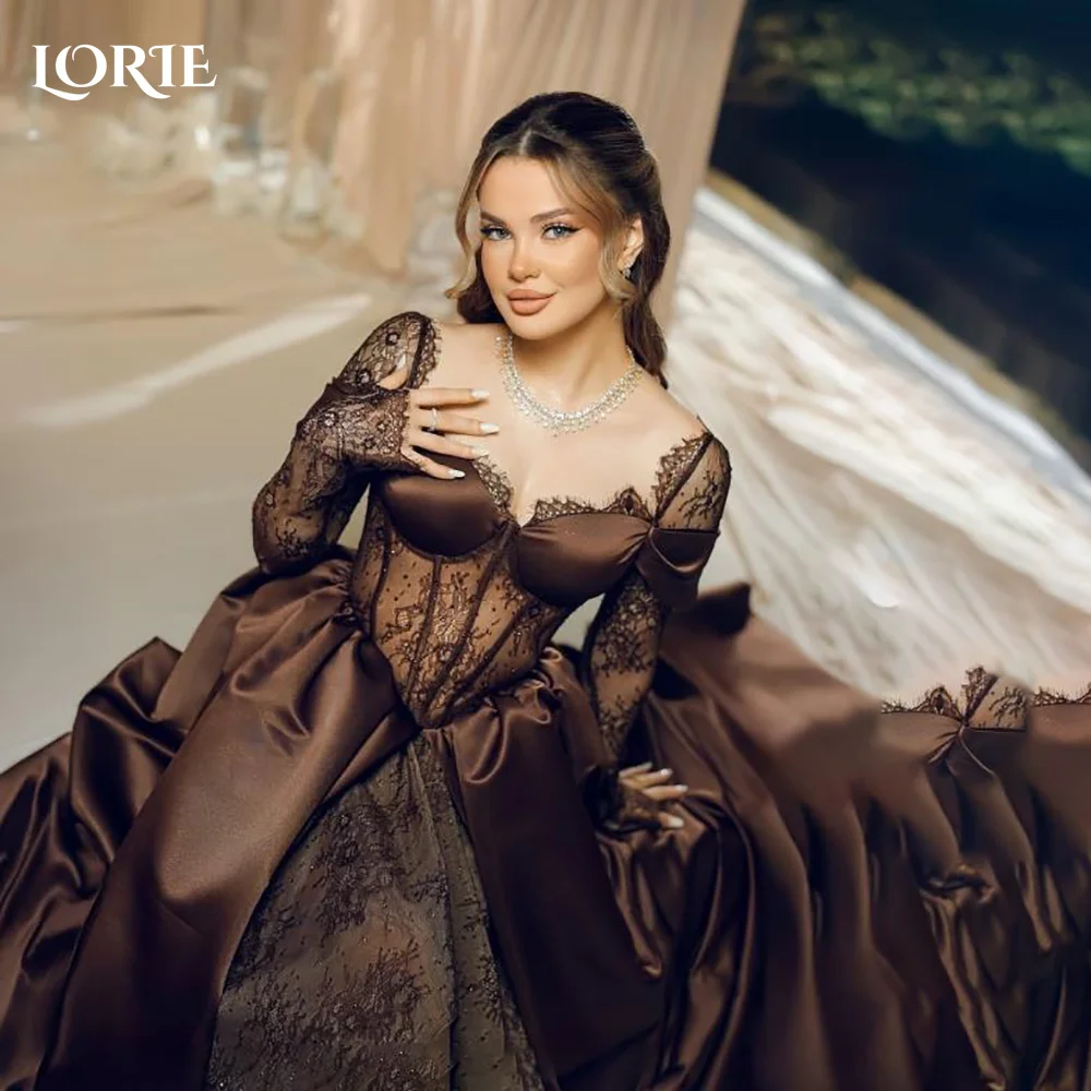 LORIE Luxury Black Lace Formal Prom Dresses V-Neck A-Line Appliques Long Sleeves Evening Dress Tiered Ruffles Slit Party Gowns
LORIE Luxury Black Lace Formal Prom Dresses V-Neck A-Line Appliques Long Sleeves Evening Dress Tiered Ruffles Slit Party Gowns