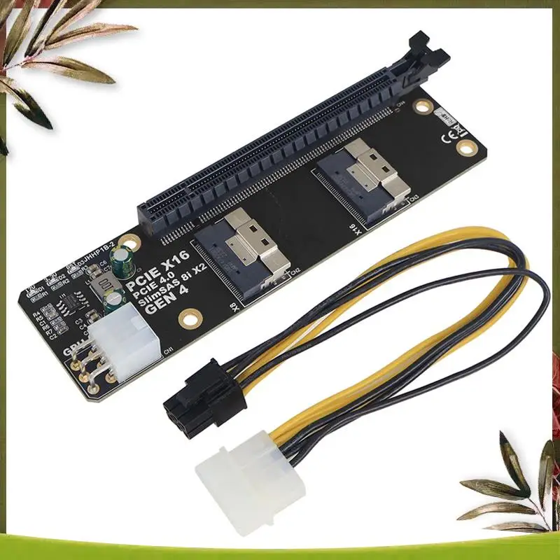 New-2 In 1 2 Ports Slimsas 8I X2 To PCIE 4.0 X16 GEN4 Adapter Board Card For Network Card Graphics Video Card Capture Card
New-2 In 1 2 Ports Slimsas 8I X2 To PCIE 4.0 X16 GEN4 Adapter Board Card For Network Card Graphics Video Card Capture Card