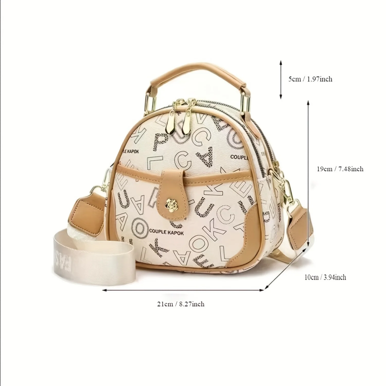 Multi-layer Round Crossbody Bag with Adjustable Wide Strap - Chic PU Leather Shoulder Purse for Women Bamboo My melody
Multi-layer Round Crossbody Bag with Adjustable Wide Strap - Chic PU Leather Shoulder Purse for Women Bamboo My melody