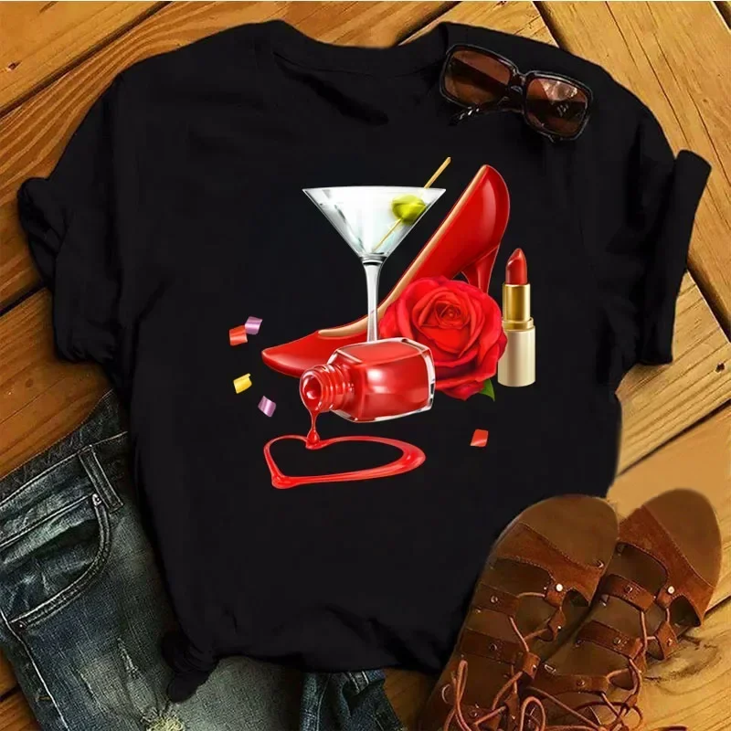 WomenTShirtWineGlassandNaliArtHeartPrintBlackTshirtFemaleT-shirtFashionShortSleeveTeeTopsHarjaukuCuteTshirt
WomenTShirtWineGlassandNaliArtHeartPrintBlackTshirtFemaleT-shirtFashionShortSleeveTeeTopsHarjaukuCuteTshirt