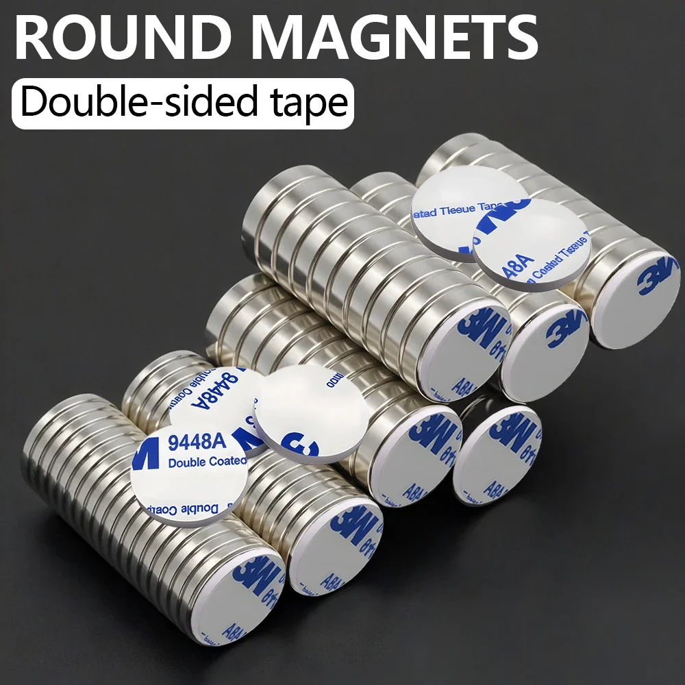 N35 Super Strong Round Neodymium Magnet With double-sided adhesive Powerful Refrigerator Magnets NdFeB Permanent Magnetic imanes
N35 Super Strong Round Neodymium Magnet With double-sided adhesive Powerful Refrigerator Magnets NdFeB Permanent Magnetic imanes