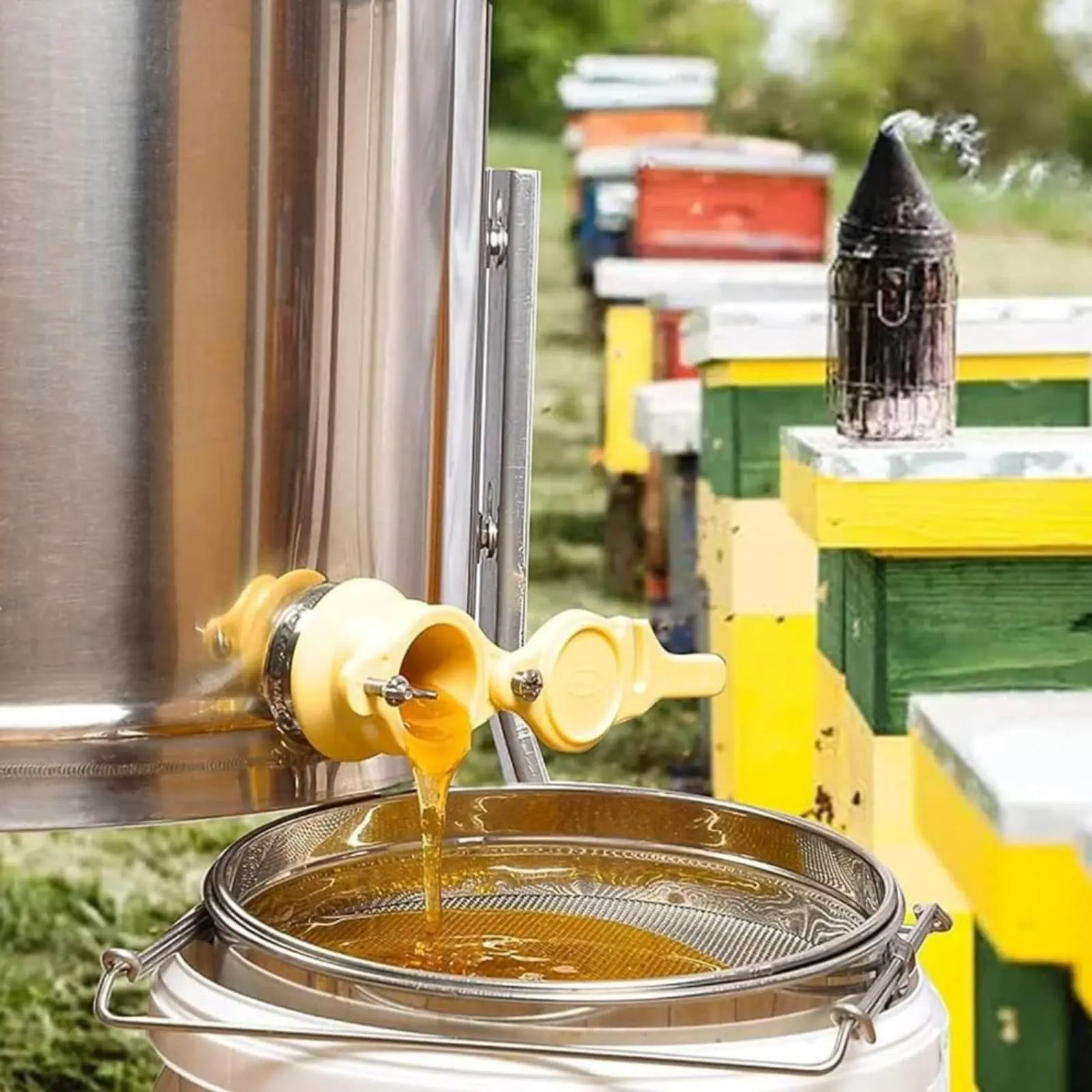Double Tier Honey Strainer Rust Resistant Double Sieve Honey Strainer Stainless Steel Mesh Sieve Multifunctional for Apiary
Double Tier Honey Strainer Rust Resistant Double Sieve Honey Strainer Stainless Steel Mesh Sieve Multifunctional for Apiary