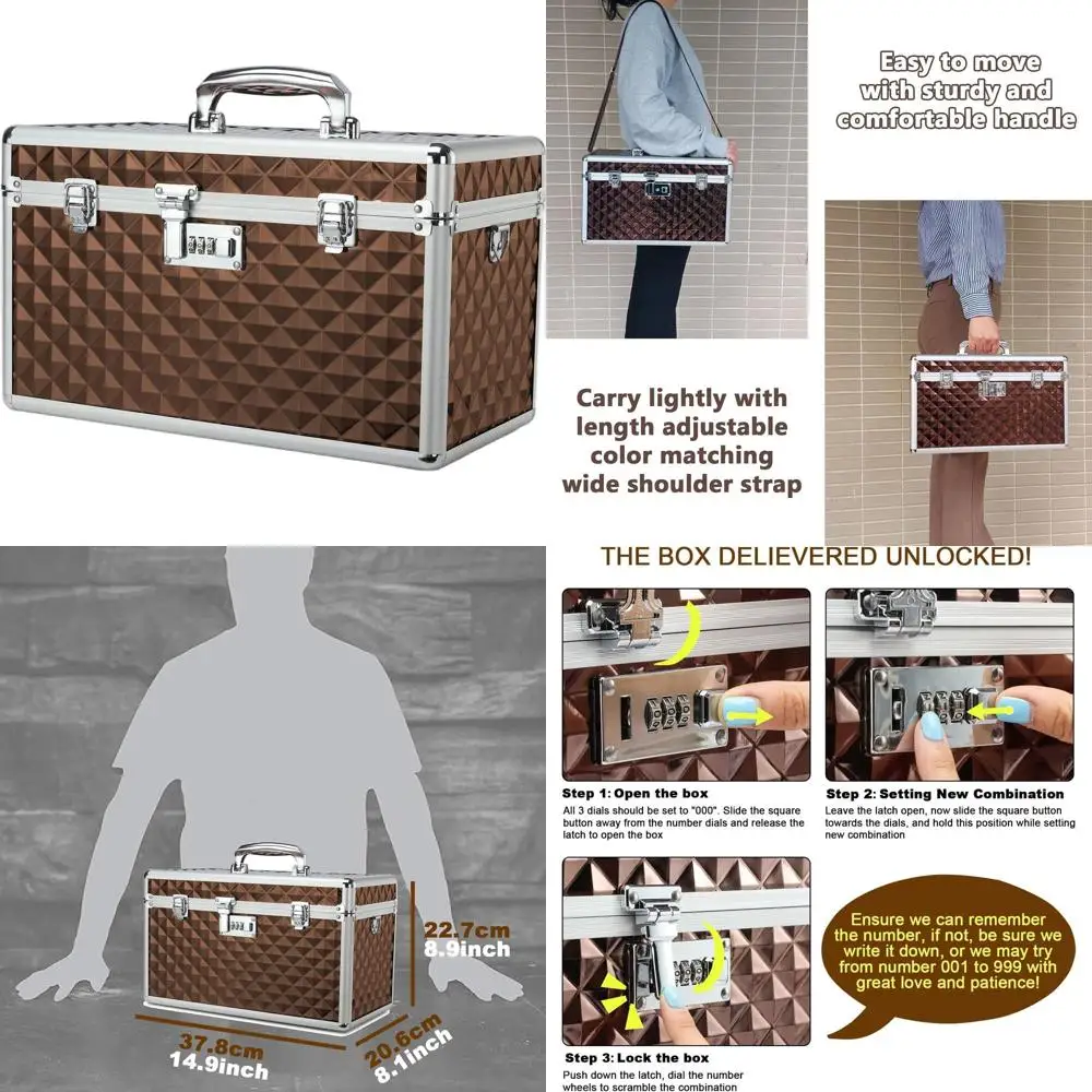 Large Multipurpose Combination Lock Box for Home and Outdoor Use: Safe Storage Solution
Large Multipurpose Combination Lock Box for Home and Outdoor Use: Safe Storage Solution