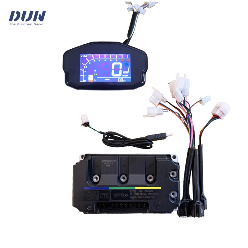 EM180 GTS VOTOL Boost 250A Peak 490A Hall Sensor BLDC Controller with DKD Display for 3000-5000W In-wheel Hub Mid-Drive Motor
EM180 GTS VOTOL Boost 250A Peak 490A Hall Sensor BLDC Controller with DKD Display for 3000-5000W In-wheel Hub Mid-Drive Motor